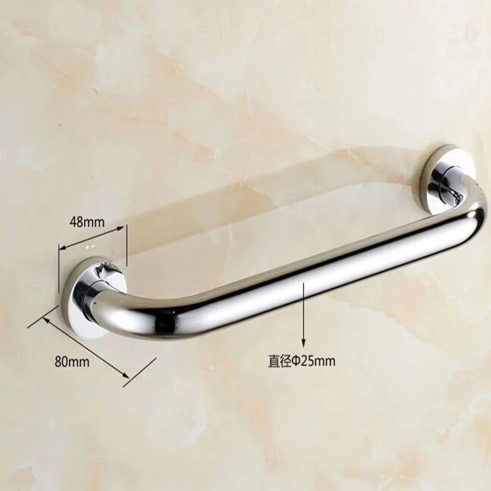 14 Inch Bathroom Safety Bathtub handrail Grab Bar with Concealed Screws-Chrome Brass Wall Mount 11-234