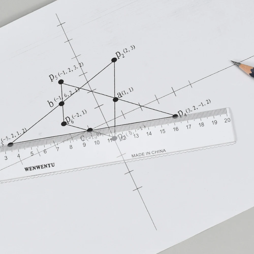 JS-2015 4 pcs/ set high quality ruler protractor student mathematics geometry plastic triangle ruler set office school supplies