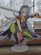Genshin-Juego de mesa con base para disfraz de personaje, modelo de placa con base, modelo de figura de acrílico, ventiladores para decoración, regalo, Zhongli Mona Xinyan