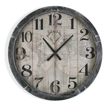 

Wall Clock Map World MDF Wood (6,5 x 76,5 x 76,5 cm)