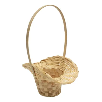 

19hj19079 basket Wicker bamboo 'M' 23*9 * h33cm, color. Natural Astra