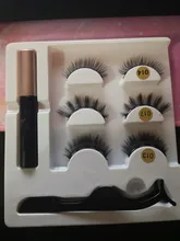 Extensiones de pestañas magnéticas, 3/5 pares de maquillaje, delineador de ojos, rizador de pestañas fácil de poner, pestañas postizas gruesas, regalo