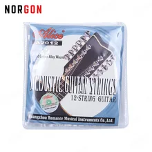 Alice Струны для акустической гитары 12 Струны для гитары 010-026 аксессуары из нержавеющей стали с покрытием из медного сплава рана A2012