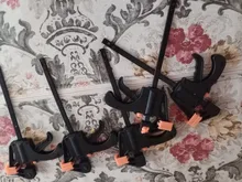 Abrazadera F para Barra de carpintería, herramienta de tornillo de mano, liberación rápida de trinquete, 4 pulgadas, 3/4/5 Uds.