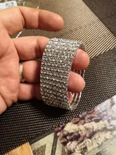 Pulsera elástica con diamantes de imitación de cristal para mujer, brazalete de oro ostentoso, joyería nupcial para boda, 4/5/8 filas