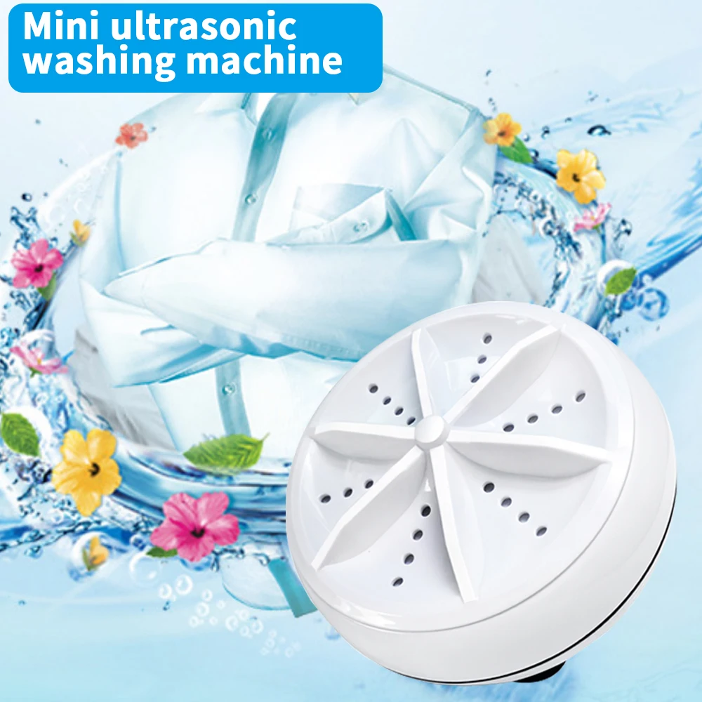 New Ultrasonic Mini Washing Machine Portable Automatic Turbo Personal Rotating Washer Convenient Travel Home Business USB | Дом и сад