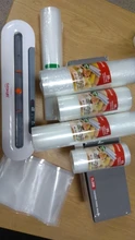TINTON LIFE-sellador al vacío de alimentos con bolsas, rollos de plástico, bolsas de 5 tamaños para sellador de vacío de cocina para mantener la comida fresca