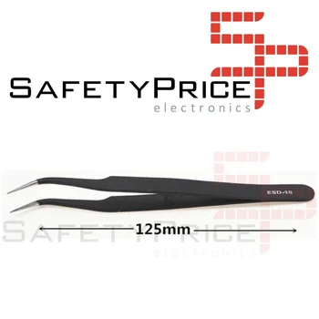 

Anti-magnetic steel PRECISION tweezers ESD-15