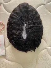 Pelucas de cabello humano malayo para mujeres negras, Bob corto de cabello humano rizado con cierre de encaje 4x4, prearrancado con pelo de bebé