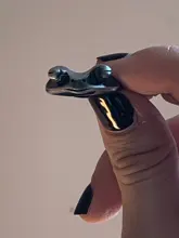 Anillo de rana Vintage para hombres y mujeres, anillo de apertura Retro ajustable Punk, anillos de Color plateado antiguo, anillos de animales para Club nocturno de fiesta