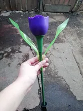 Flower-Lamp Solar-Light Tulip Path Yard Waterproof Garden Outdoor Lawn-Insert Multi-Color