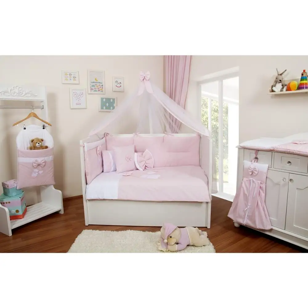 Сделано в Турции милый младенец набор постельных принадлежностей для детской кроватки бампер для мальчиков и девочек детская кроватка с животными хлопок Мягкий антиаллергенный(цвета