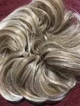 Hairpieces Bundles Ponytail Donut-Buns Chignons Scrunchie Ribbon Synthetic-Hair Elastic