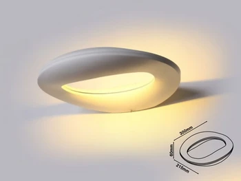 

Wall sconce Led wall Ophelia 10W warm white oval Design modern white casing SKU-8307