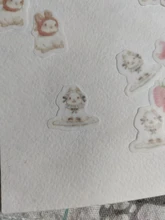 45 unids/pack de Fox zorro lindo y Hojas de arce de la etiqueta engomada de papel artesanías adhesivas palo etiqueta de la computadora portátil DIY decoración niños regalo de papelería