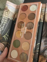 HOJO-paleta de sombra de ojos, 12 colores Nude, brillante, mate, resistente al agua, fácil de llevar, pigmento brillante, sombra de ojos en polvo, maquillaje de belleza