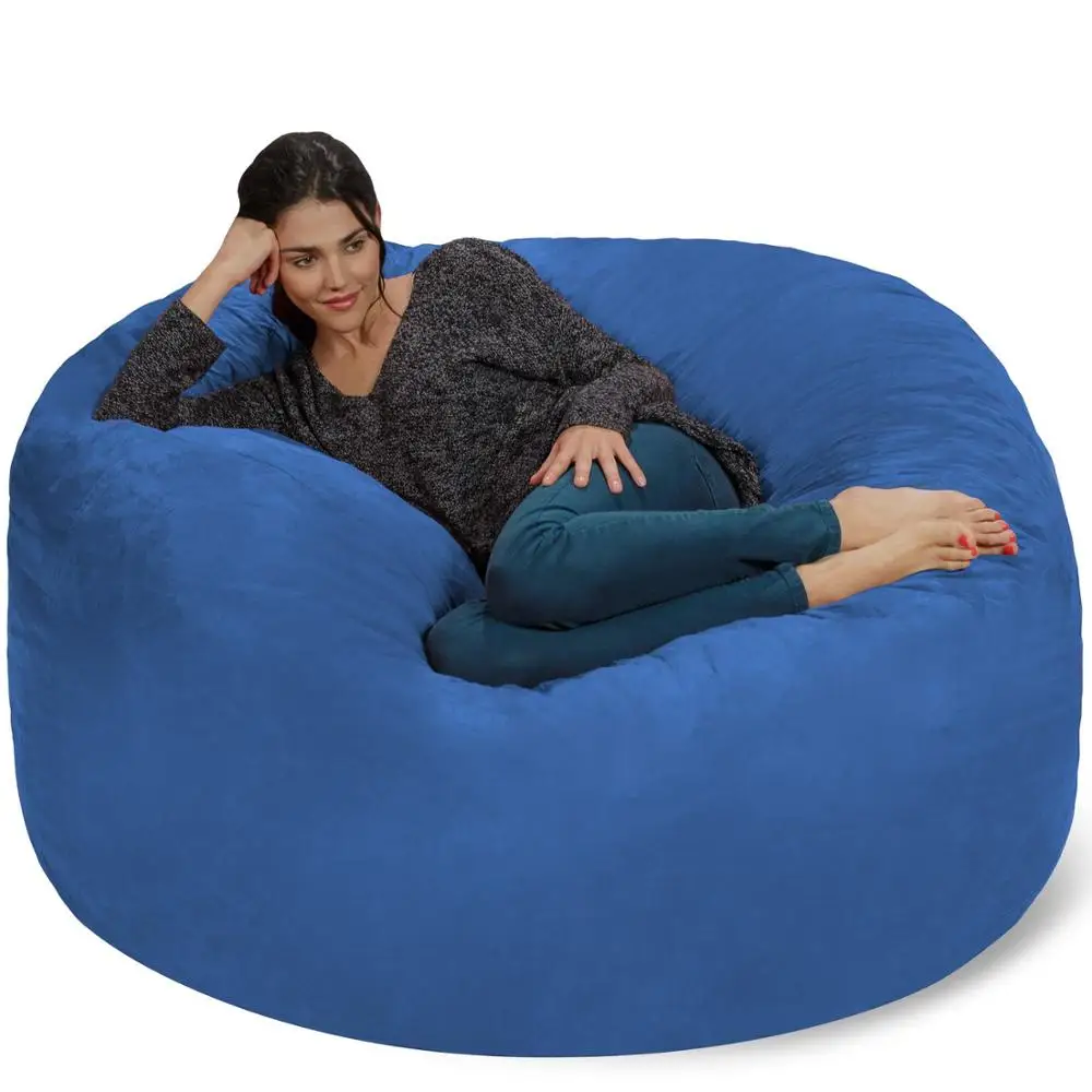 top Selling Extra Large 4 Bean Bag font b Chair b font Covers Replacement Comfy Beanbag