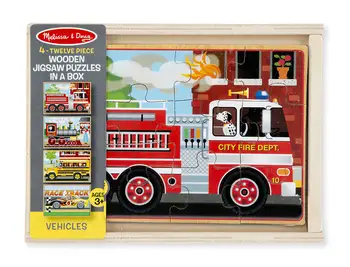 

Puzzle vehicles in box M & D toy store Melissa & Doug