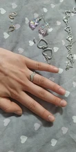 Anillo de amor de Zircón hueco para mujer, sortija de amor Chapado en plata con nudo de lazo para Dedo de árbol para pareja, joyería de compromiso de boda