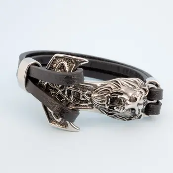 

Leather bracelet otokodesign 53367 (black, lock-loop, genuine leather)