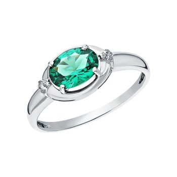 

Silver ring with nanocrystal and cubic zirconia sunlight sample 925