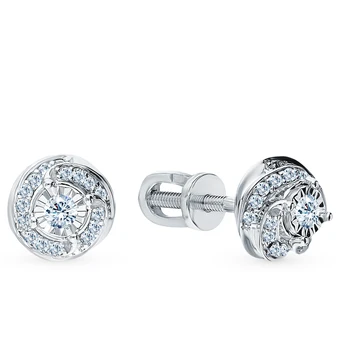 

Gold earrings with diamonds sunlight sample 585