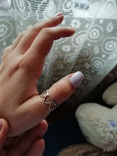 Anillo abierto Ajustable con forma de corazón ahuecado, color dorado, joyería de amor para mujer, regalos para chica