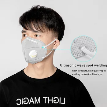 

Spain Fast Delivery 10/20PCs Mouth Mask Valve Face Mask Safe Breathable Protective Mask