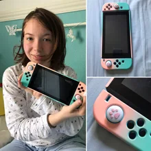 Shell Case Back-Cover Protective Nintendos-Switch Console-Joycon Pink Kawaii for Colorful