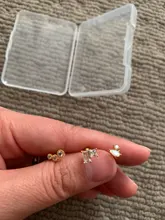 CANNER-Pendientes de plata de ley 925 para mujer, Piercing para el lóbulo de la oreja, hueso del oído, hebilla de cartílago, estilo coreano