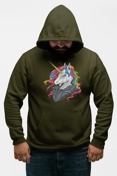 

Angemiel Wear Cool Unicorn Green Men 'S Hooded Sweatshirt