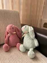 Animales de peluche suaves para niños, conejo de orejas largas para dormir, juguete de peluche de dibujos animados, regalo de cumpleaños