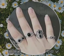 Tocona 11 unids/set antiguo Vintage de Color plata de diamantes de imitación anillo de conjunto para las mujeres geométrico nudillo conjunto de Anillos Midi Anillos 10057