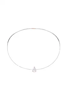 

Invisible Drawstring Triangle Silver Necklace