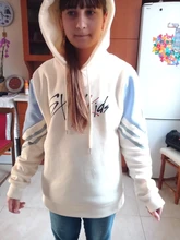 Sudadera con capucha de estilo coreano Harajuku para mujer, ropa para Parte Superior Femenina, estilo KPOP Straykids, Con álbum de Stray, manga larga, retales