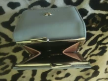 Monedero de Color caramelo a la moda para mujer, Cartera de cuero de Color liso Vintage corta con broche de corazón, tarjetero para chicas