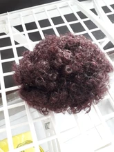 DIFEI Puff Afro rizado moño Peluca de cola de caballo de Afro corto rizado cola de caballo en el Clip moño de pelo sintético piezas de cabello