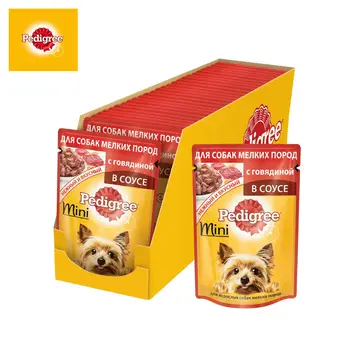

Wet Food adult dogs small breeds Pedigree C говядиной in sauce, 24 PCs 85g