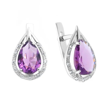 

Earrings made of silver with cubic zirconia Sint. And cubic zirconia