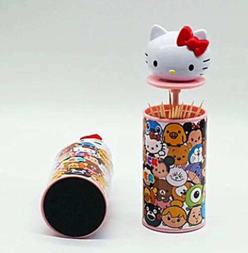Мультяшный чехол Hello kitty, домашний хлопковый двойной чехол для хранения зубочисток, KX-P7099
