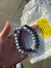 2021 de moda 2 unids/set cuentas de piedra Natural pulsera de Yoga para los amantes distancia imán par de pulseras de joyería de amistad