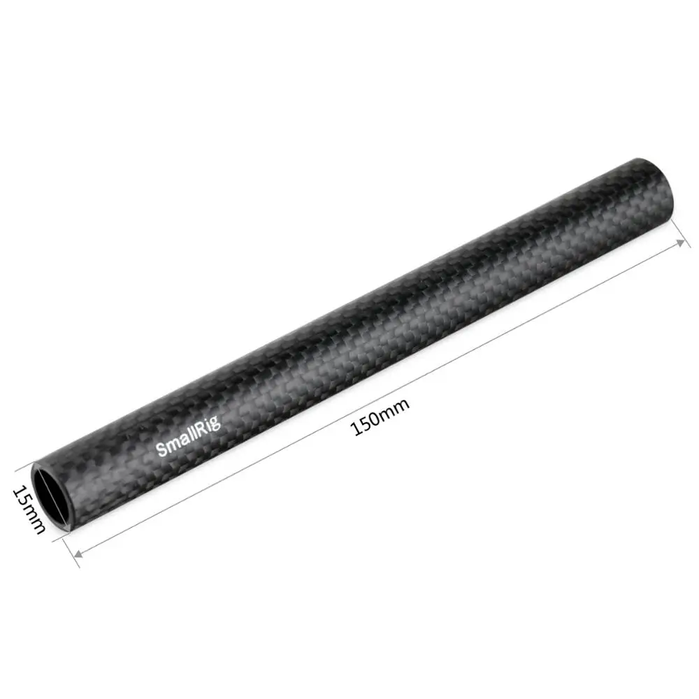 Haste de Fibra de Carbono Haste de Peso Sistema de Apoio Longo para 15mm Pacote de 2 Smallrig Long Leve Dslr Câmera Rig-1872 15mm 15cm 6 - Image 4