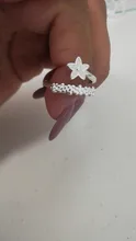 Anillos de plata de ley 925 con flores frescas, temperamento con personalidad, regalo literario, moda coreana, apertura de tamaño variable, SRI172