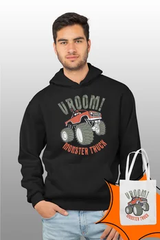 

Angemiel Wear Monster Truck Monster Truck Black Male Hooded Sweatshirt Bags Kombin