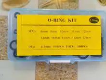 O-Rings Washer Rubber NBR Nitrile Assortment-Kit-Set Box Thickness-1.5/2/2.5-/..