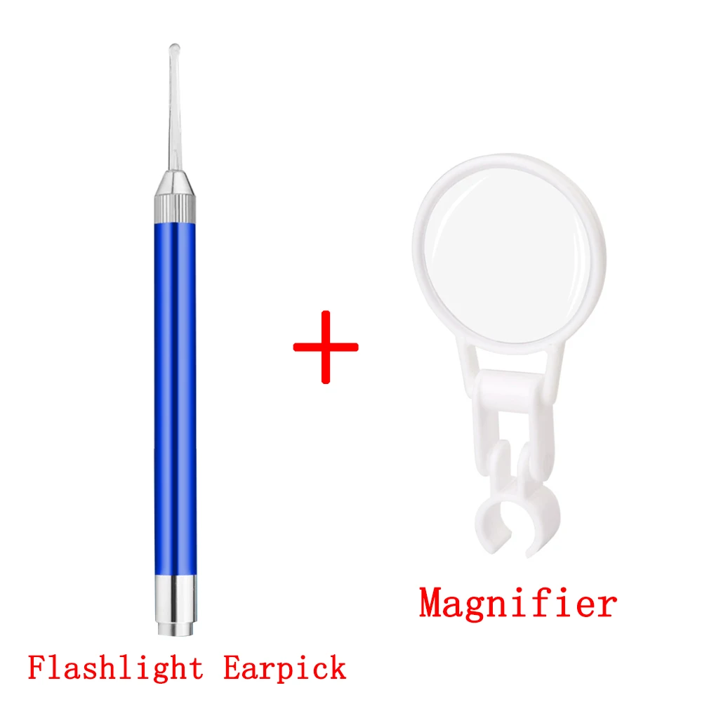 Type3 Blue Magnifier Чистка Ушей Малышей С Фонариками Чистить Уши Удаление Ушной Серы Очищающее Средство Для Ушей Очищающая легкая луковица Инструмент Ухода За Ушами Для Детей Медицинский Инструменты - Цвет: Type3 Blue Magnifier