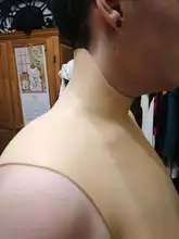 KnowU-Pecho masculino artificial de silicona, accesorio con cuello alto y vientre con músculos marcados para cosplay