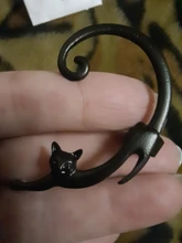 Bonitos pendientes de gato con Clip, pendientes de presión para mujer, Orecchini, pendientes para envolver, pendientes, boucle doreille Clip 2E280