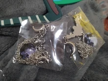 Cristal de vidrio Luna collar COLGANTE media luna bruja joyería de Luna simple collar joyería pagano mago regalo