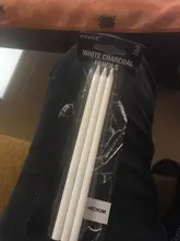 Corot-lápiz de carbón blanco para bocetos, lápiz estándar para bocetos, lápices de dibujo, suministros de pintura de arte, 3 uds.